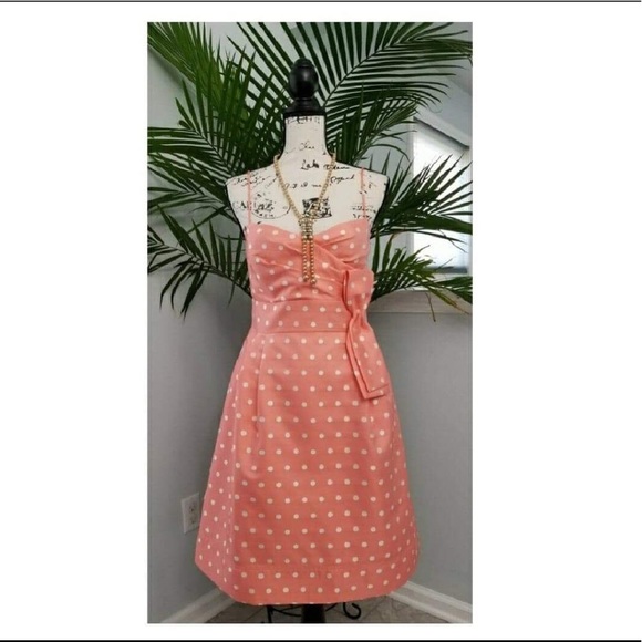 Anthropologie Dresses & Skirts - Eliza J Polka Dots bow fit & flare cocktail dress